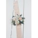 Wedding Boutonnieres & Wrist Corsage in White & Blush Pink | Faux Flower Accessories