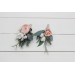 Wedding Boutonnieres & Wrist Corsage in White & Blush Pink | Faux Flower Accessories