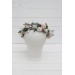 White blush pink flower crown. Hair wreath. Flower girl crown. Wedding flowers. 5056