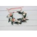 White blush pink flower crown. Hair wreath. Flower girl crown. Wedding flowers. 5056