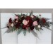  Flower arch arrangement in burgundy blush pink colors.  Arbor flowers. Floral archway. Faux flowers for wedding arch. 5060-9