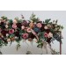  Flower arch arrangement in burgundy dusty rose blue colors.  Arbor flowers. Floral archway. Faux flowers for wedding arch. 5188