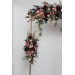  Flower arch arrangement in burgundy dusty rose blue colors.  Arbor flowers. Floral archway. Faux flowers for wedding arch. 5188
