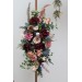  Flower arch arrangement in burgundy dusty rose blue colors.  Arbor flowers. Floral archway. Faux flowers for wedding arch. 5188