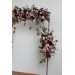  Flower arch arrangement in burgundy dusty rose blue colors.  Arbor flowers. Floral archway. Faux flowers for wedding arch. 5188