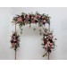  Flower arch arrangement in burgundy dusty rose blue colors.  Arbor flowers. Floral archway. Faux flowers for wedding arch. 5188