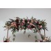 Flower arch arrangement in burgundy dusty rose blue colors.  Arbor flowers. Floral archway. Faux flowers for wedding arch. 5188