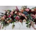  Flower arch arrangement in burgundy dusty rose blue colors.  Arbor flowers. Floral archway. Faux flowers for wedding arch. 5188