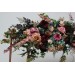 Flower arch arrangement in burgundy dusty rose blue colors.  Arbor flowers. Floral archway. Faux flowers for wedding arch. 5188