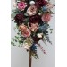  Flower arch arrangement in burgundy dusty rose blue colors.  Arbor flowers. Floral archway. Faux flowers for wedding arch. 5188