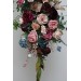  Flower arch arrangement in burgundy dusty rose blue colors.  Arbor flowers. Floral archway. Faux flowers for wedding arch. 5188