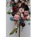  Flower arch arrangement in burgundy dusty rose blue colors.  Arbor flowers. Floral archway. Faux flowers for wedding arch. 5188
