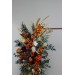  Flower arch arrangement in burnt orange burgundy and ivory colors.  Arbor flowers. Floral archway. Faux flowers for wedding arch. 5060-2