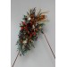  Flower arch arrangement in burnt orange burgundy and ivory colors.  Arbor flowers. Floral archway. Faux flowers for wedding arch. 5060-2