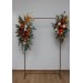  Flower arch arrangement in burnt orange burgundy and ivory colors.  Arbor flowers. Floral archway. Faux flowers for wedding arch. 5060-2
