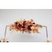  Flower arch arrangement in burnt orange burgundy peach colors.  Arbor flowers. Floral archway. Faux flowers for wedding arch. 5060-10