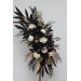  Flower arch arrangement in ivory black gold colors.  Arbor flowers. Floral archway. Faux flowers for wedding arch. 5159