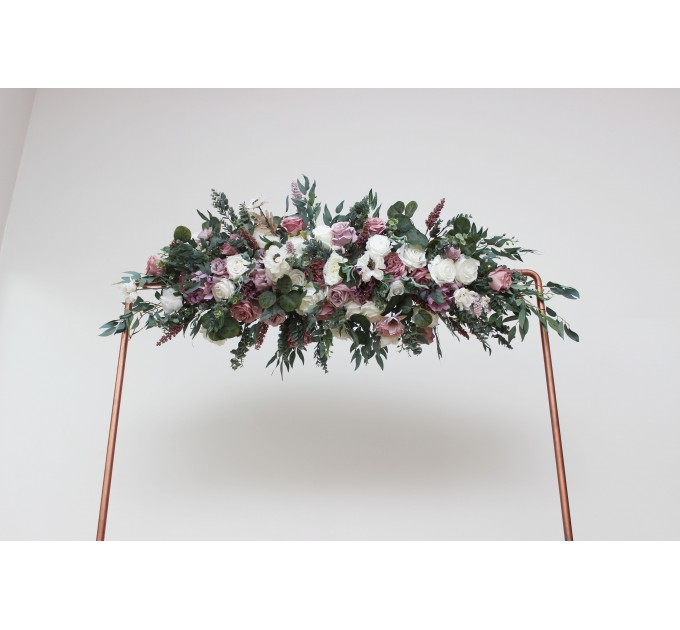  Flower arch arrangement in lilac white mauve colors.  Arbor flowers. Floral archway. Faux flowers for wedding arch. 5059-2