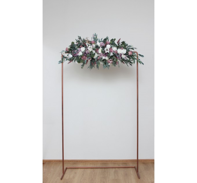  Flower arch arrangement in lilac white mauve colors.  Arbor flowers. Floral archway. Faux flowers for wedding arch. 5059-2