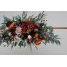  Flower arch arrangement in rust burgundy  colors.  Arbor flowers. Floral archway. Faux flowers for wedding arch. 5060-6