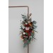  Flower arch arrangement in rust burgundy  colors.  Arbor flowers. Floral archway. Faux flowers for wedding arch. 5060-6