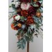  Flower arch arrangement in rust burgundy  colors.  Arbor flowers. Floral archway. Faux flowers for wedding arch. 5060-6