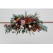  Flower arch arrangement in rust burgundy  colors.  Arbor flowers. Floral archway. Faux flowers for wedding arch. 5060-6