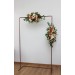 Flower arch arrangement in rust cream cinnamon colors. Arbor flowers. Floral archway. Faux flowers for wedding arch. 5060-5