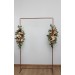 Flower arch arrangement in rust cream cinnamon colors. Arbor flowers. Floral archway. Faux flowers for wedding arch. 5060-5