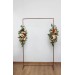 Flower arch arrangement in rust cream cinnamon colors. Arbor flowers. Floral archway. Faux flowers for wedding arch. 5060-5