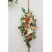 Flower arch arrangement in rust cream cinnamon colors. Arbor flowers. Floral archway. Faux flowers for wedding arch. 5060-5