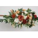 Flower arch arrangement in rust cream cinnamon colors. Arbor flowers. Floral archway. Faux flowers for wedding arch. 5060-5