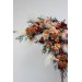 Pampas grass. Rust burgundy floral arch arrangement . Arbor flowers. Floral archway. Faux flowers for wedding arch. 5060-8