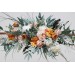 Succulent boho rust beige white flower arch  Arbor flowers. Floral archway. Faux flowers for wedding arch. 5060-4
