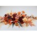  Flower arch arrangement in burnt orange burgundy peach colors.  Arbor flowers. Floral archway. Faux flowers for wedding arch. 5060-10