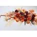  Flower arch arrangement in burnt orange burgundy peach colors.  Arbor flowers. Floral archway. Faux flowers for wedding arch. 5060-10