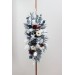  Flower arch arrangement in dusty blue navy blue burgundy white colors.  Arbor flowers. Floral archway. Faux flowers for wedding arch. 5063