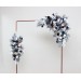  Flower arch arrangement in dusty blue navy blue burgundy white colors.  Arbor flowers. Floral archway. Faux flowers for wedding arch. 5063