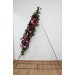  Flower arch arrangement in emerald green orange purple colors.  Arbor flowers. Floral archway. Faux flowers for wedding arch. 5054