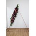  Flower arch arrangement in emerald green orange purple colors.  Arbor flowers. Floral archway. Faux flowers for wedding arch. 5054