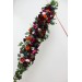  Flower arch arrangement in emerald green orange purple colors.  Arbor flowers. Floral archway. Faux flowers for wedding arch. 5054