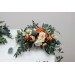  Flower arch arrangement in rust orange ivory colors.  Arbor flowers. Floral archway. Faux flowers for wedding arch. 5060-11