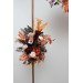 Set of 3. Rust burgundy burnt orange  ivory flower arch arrangement   Arbor flowers. Floral archway. Faux flowers for wedding arch. 5060-11