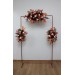 Set of 3. Rust burgundy burnt orange  ivory flower arch arrangement   Arbor flowers. Floral archway. Faux flowers for wedding arch. 5060-11
