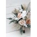 Wedding Bouquets in Beige, White & Gray | Faux Bridal & Bridesmaid Bouquets