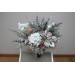 Wedding Bouquets in Beige, White & Gray | Faux Bridal & Bridesmaid Bouquets