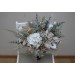 Wedding Bouquets in Beige, White & Gray | Faux Bridal & Bridesmaid Bouquets