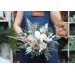 Wedding Bouquets in Beige, White & Gray | Faux Bridal & Bridesmaid Bouquets