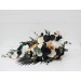 Wedding bouquets in black gold white colors. Bridal bouquet. Cascading bouquet. Faux bouquet. Bridesmaid bouquet. 5065