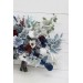 Wedding bouquets in dusty blue navy blue burgundy white colors. Bridal bouquet. Cascading bouquet. Faux bouquet. Bridesmaid bouquet. 5063